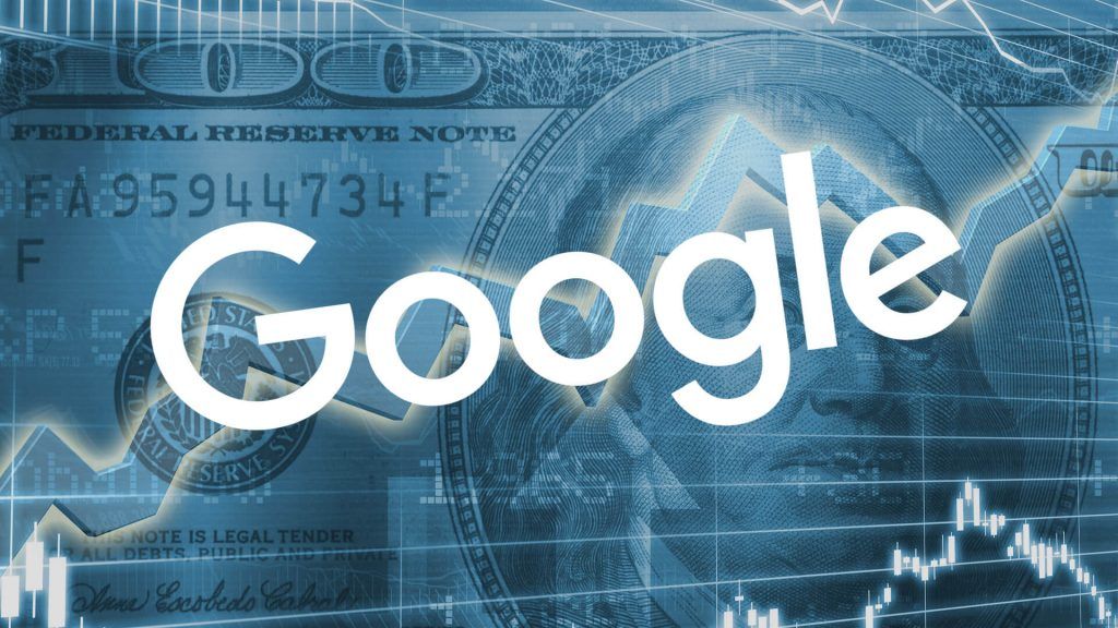The Google logo is shown over a background of money promoting a discount code.
