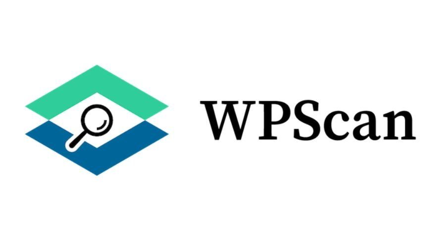 Wpscan logo with a magnifying glass for a WordPress plugin.