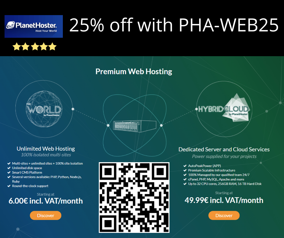 Planethoster Promo Code PHA-WEB25