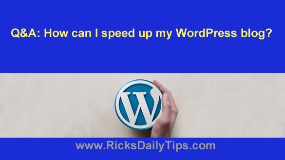 Q&A: How can I speed up my WordPress blog? - World of WP